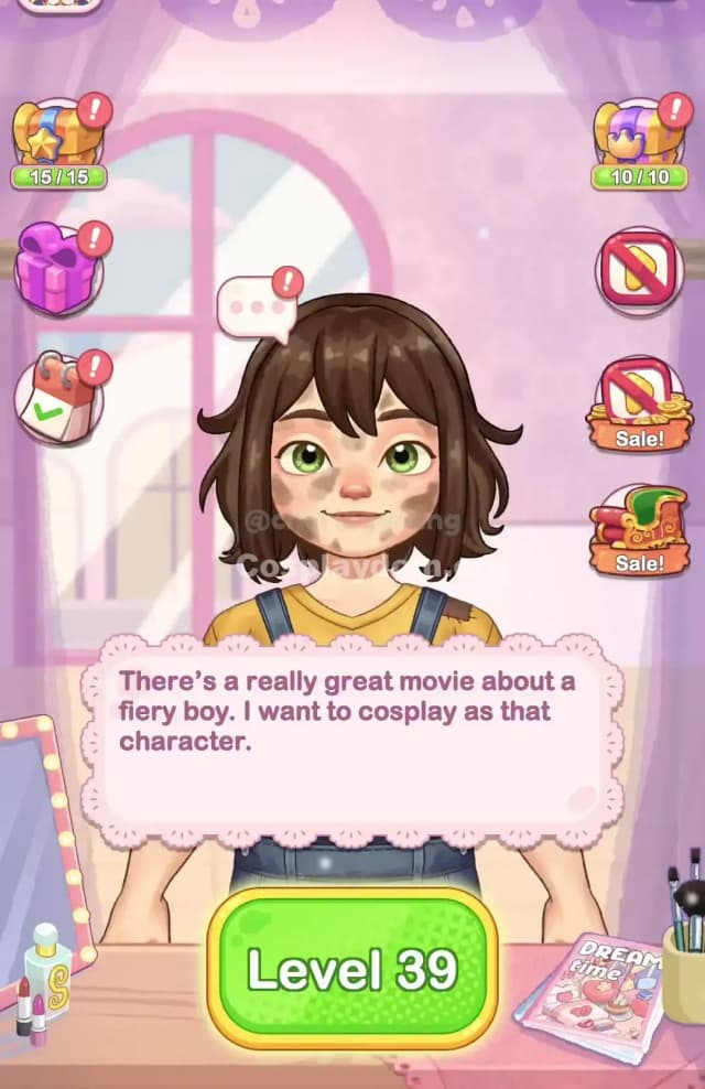 Cosplaydom Level 39 Solution 1