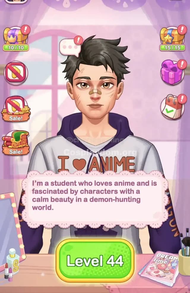 Cosplaydom Level 44 Solution 1